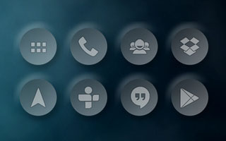 Circular Semi Transparent Icons