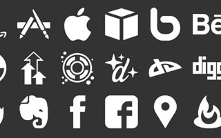 Monochrome Social Icons